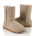 Sand Classic Cowhide Wool Medium Flat Snow Boots